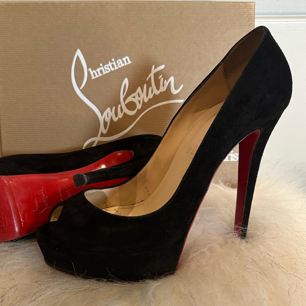 Louboutin peep toe heels